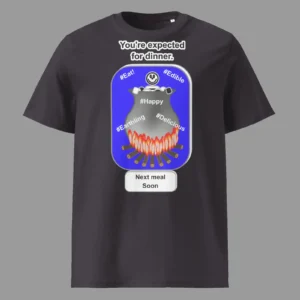 Unisex organic ribbed neck t-shirt Cauldron Angel Anthracite