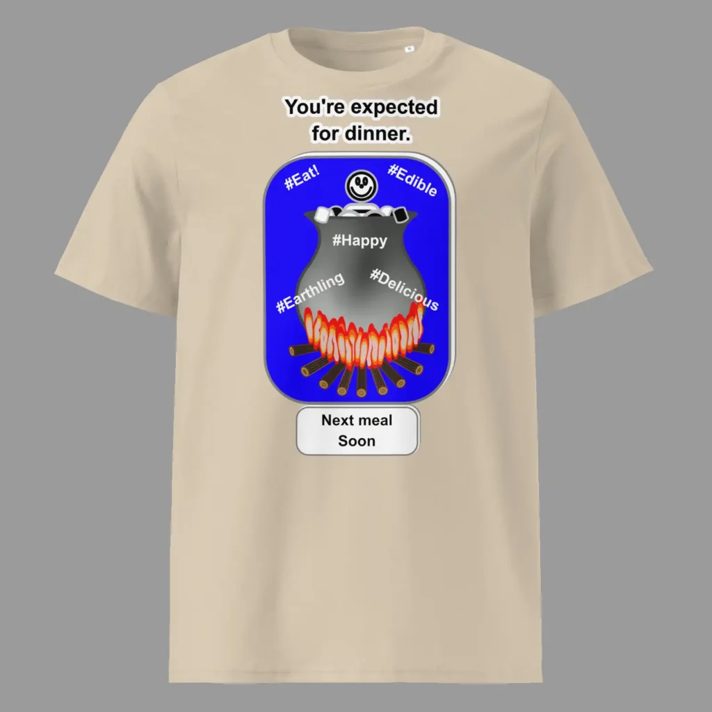 Unisex organic ribbed neck t-shirt Cauldron Angel Desert Dust