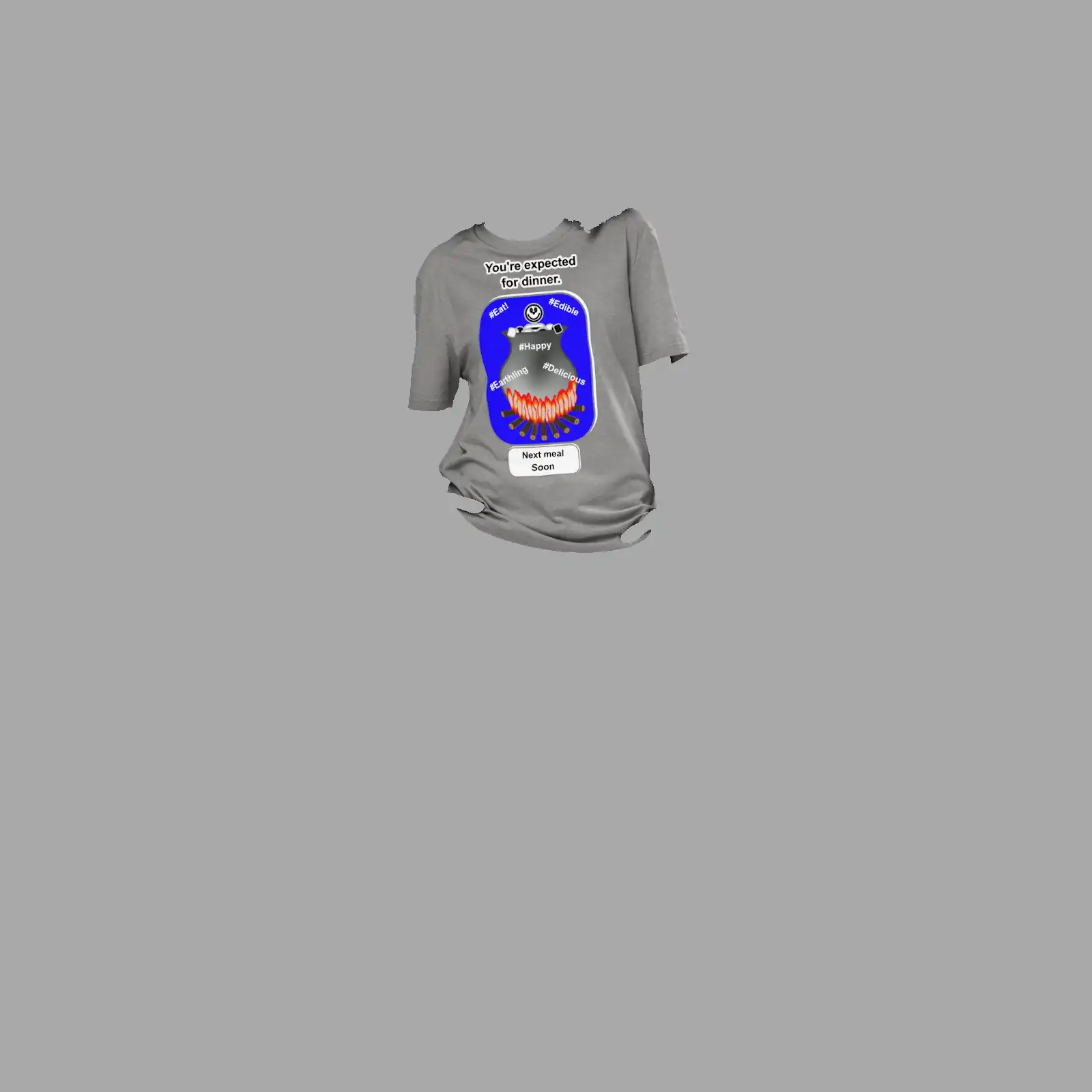 Unisex organic ribbed neck t-shirt Cauldron Angel Heather Grey - Image 3