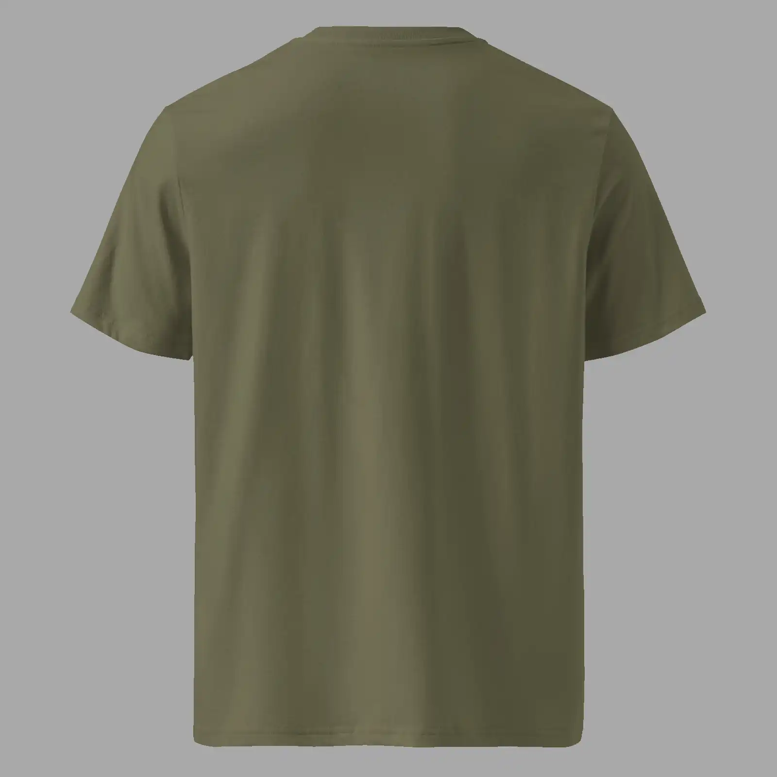 Unisex organic ribbed neck t-shirt Cauldron Angel Khaki - Image 2
