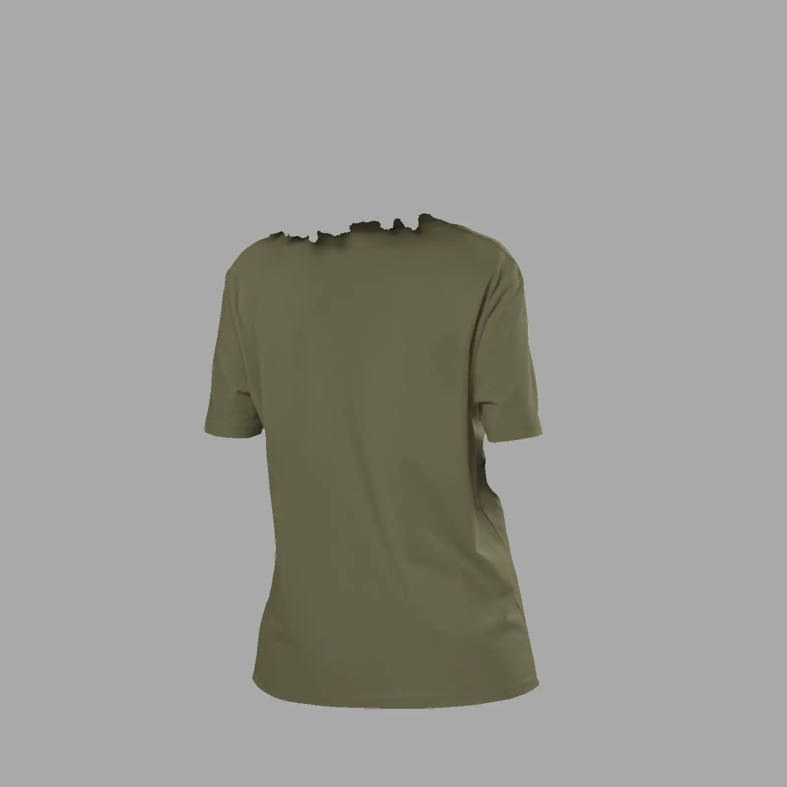 Unisex organic ribbed neck t-shirt Cauldron Angel Khaki - Image 4