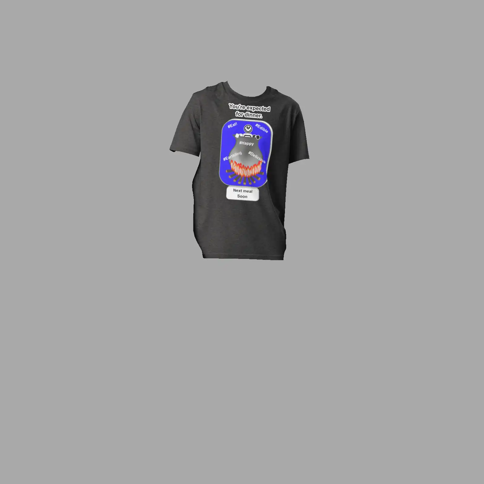 Unisex organic ribbed neck t-shirt Cauldron Martian Dark Heather Grey - Image 3