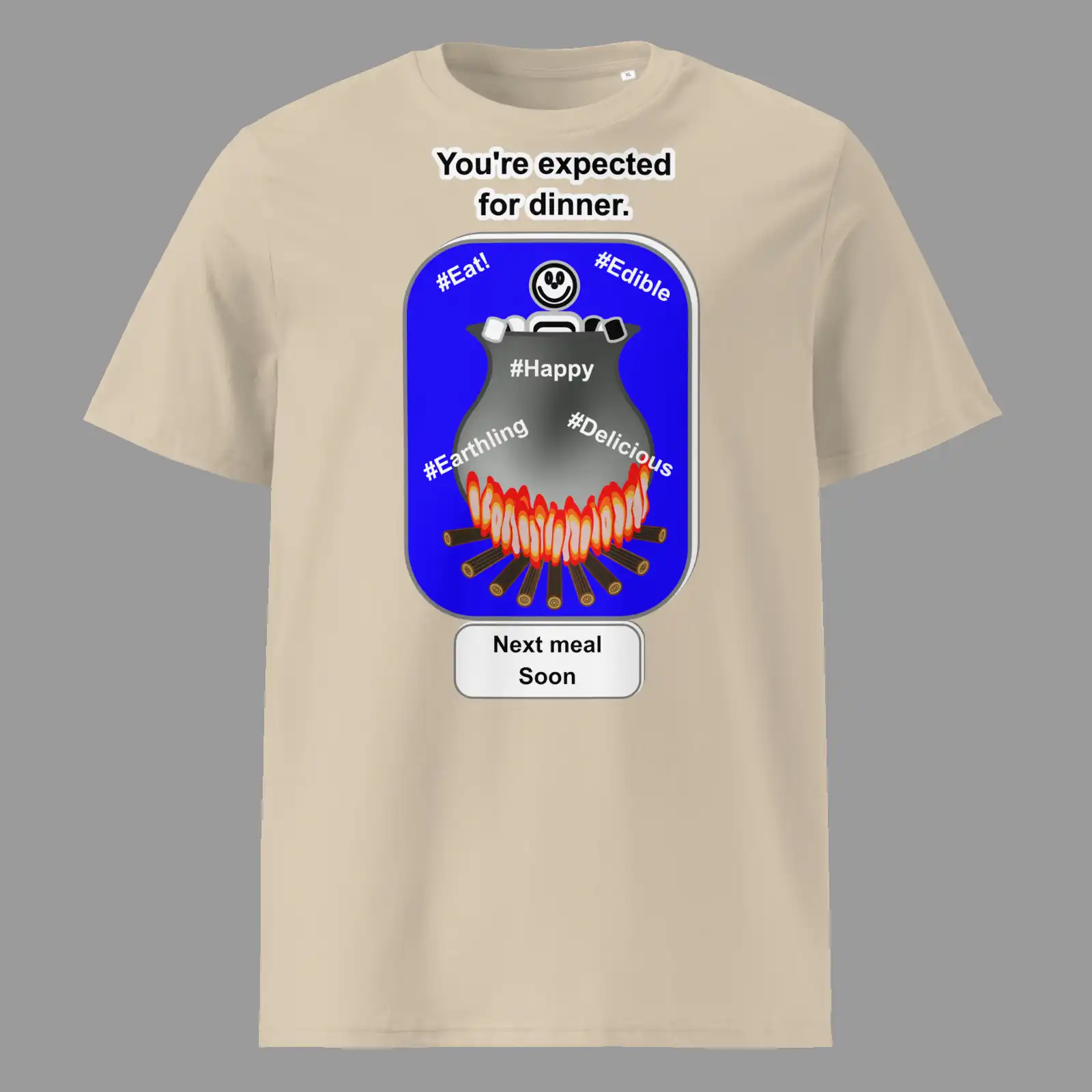 Unisex organic ribbed neck t-shirt Cauldron Martian Desert Dust