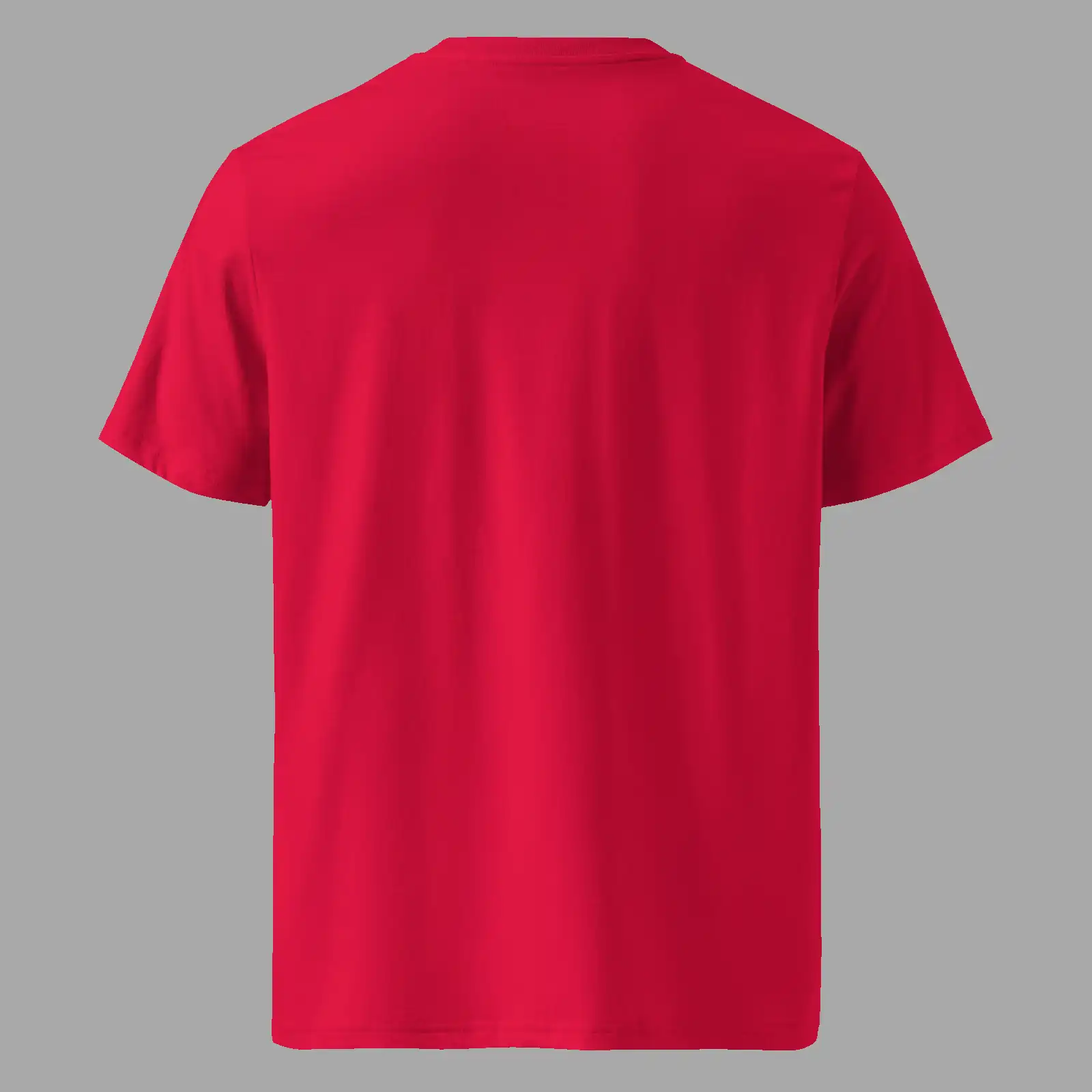 Unisex organic ribbed neck t-shirt Hello Martian Red - Image 2
