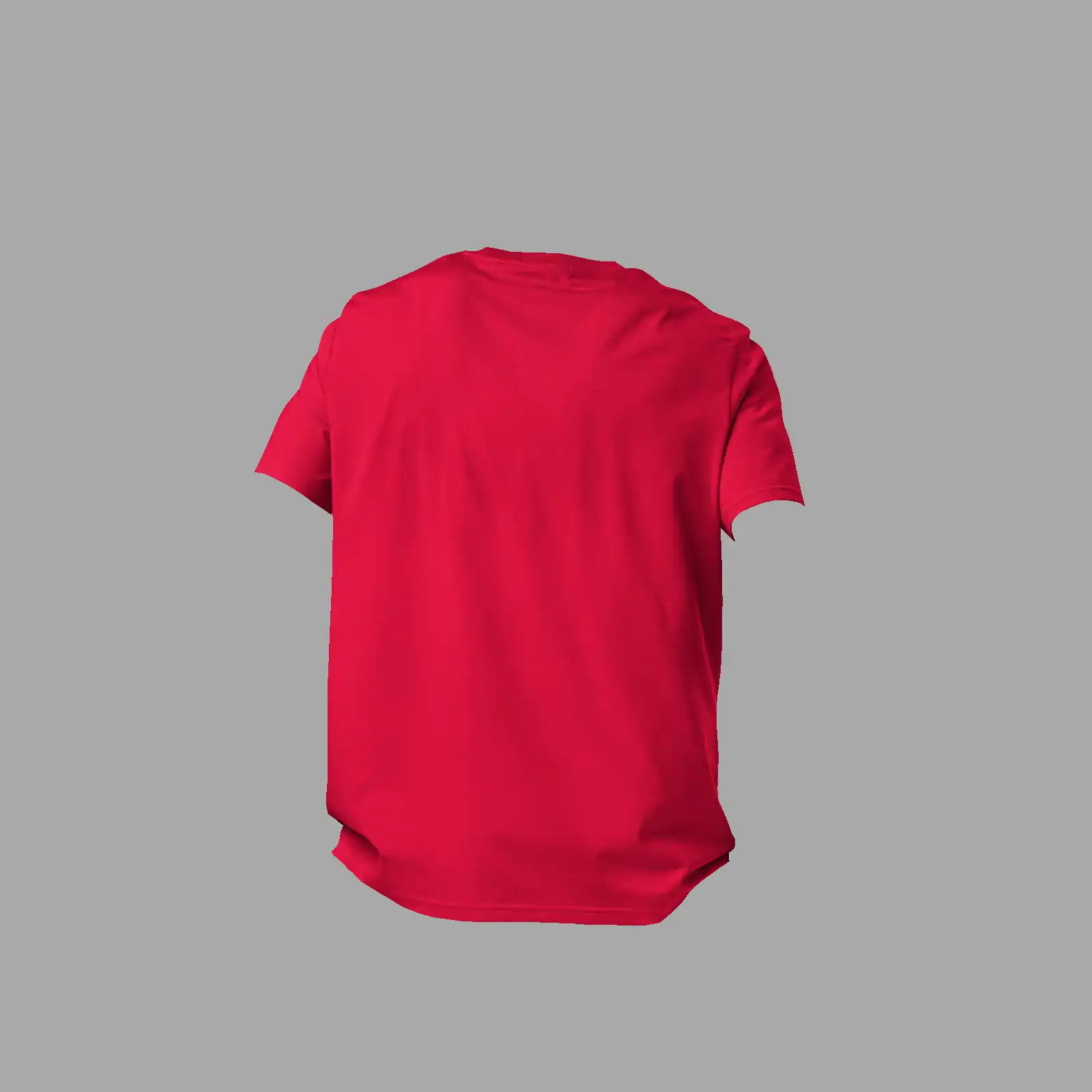 Unisex organic ribbed neck t-shirt Hello Martian Red - Image 4