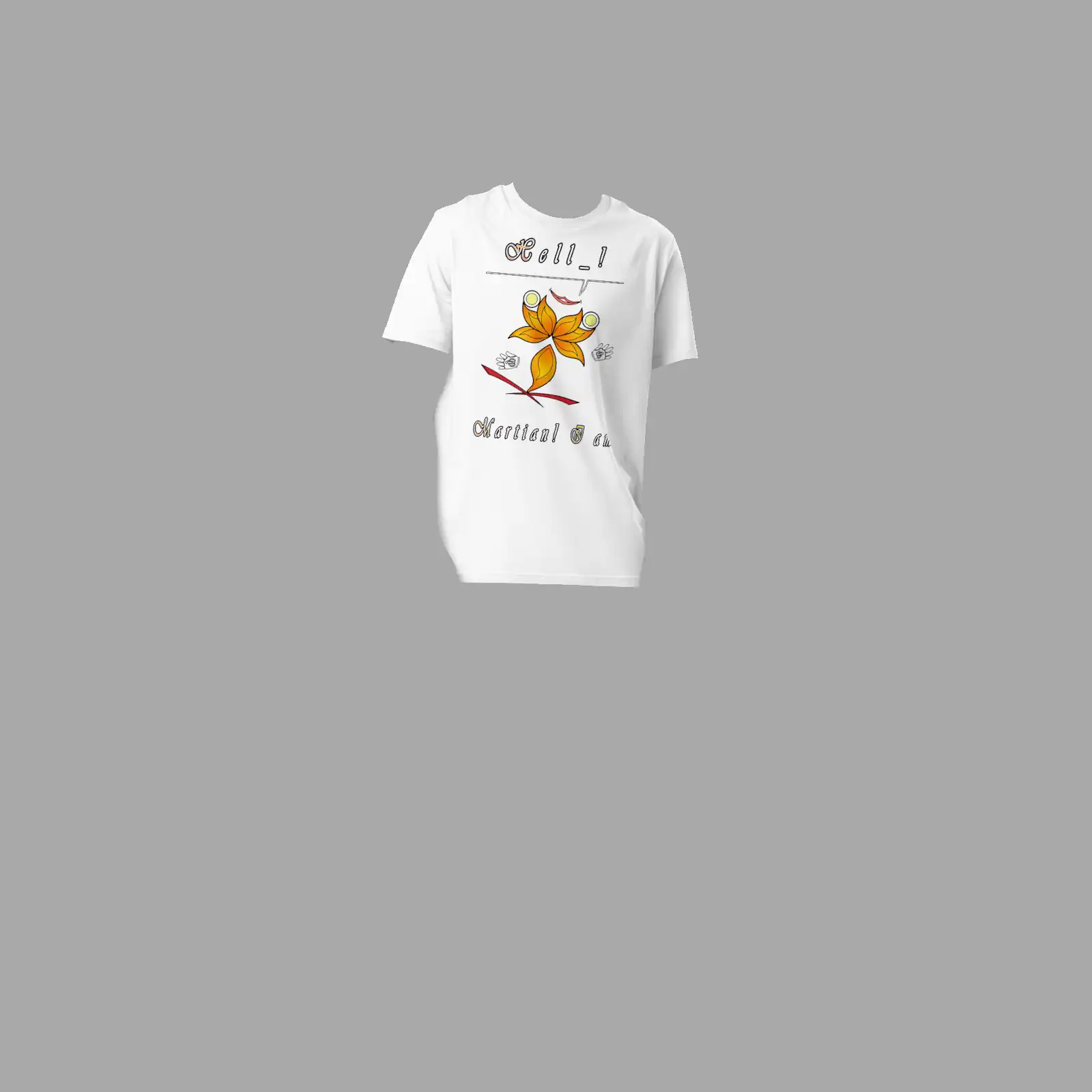 Unisex organic ribbed neck t-shirt Hello Martian White - Image 3