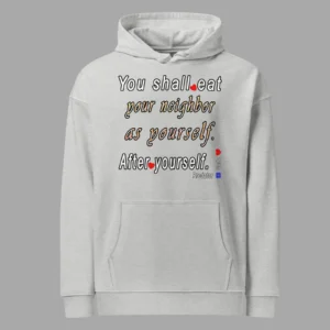Unisex Organic Relaxed Hoodie Predator Code Heather Grey