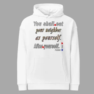 Unisex Organic Relaxed Hoodie Predator Code White