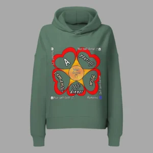 Womens Organic Hoodie Romantic Self-cannibalism Green Bay