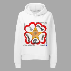 Womens Organic Hoodie Romantic Self-cannibalism White