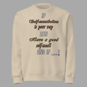 Unisex Organic Mid-Weight Sweatshirt Logically Zen Desert Dust