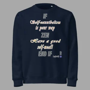 Unisex Organic Mid-Weight Sweatshirt Logically Zen French Navy