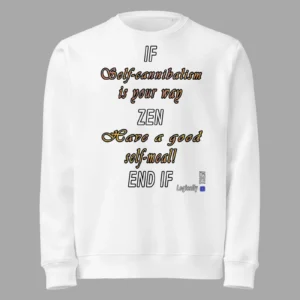 Unisex Organic Mid-Weight Sweatshirt Logically Zen White